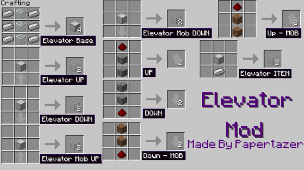 Мод Elevator для Minecraft