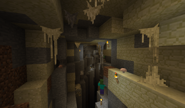 Мод Wild Caves для Minecraft